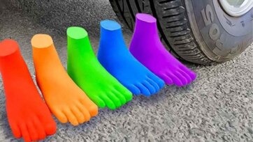 Rainbow Paint Tubes and Color Learning Fun for Kids with Squishy Art Play