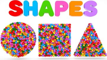 Learn Shapes with Colorful Balls for Kids - Circle, Square, Triangle Fun