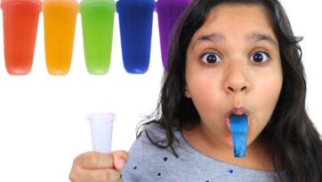Colorful Popsicles Fun for Kids - Rainbow Ice Pops Taste Test & Playtime