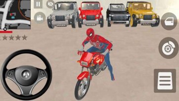 Spider Hero Motorcycle Adventure with Colorful Cars Fun Driving Game