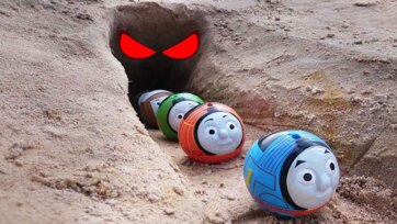 Thomas and Friends Explore the Haunted Sand Tunnel Toy Train Adventure