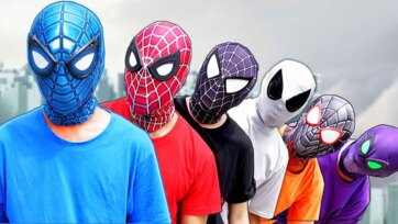 Spider Mask Color Team Adventure for Kids - Costume Play and Surprise Fun
